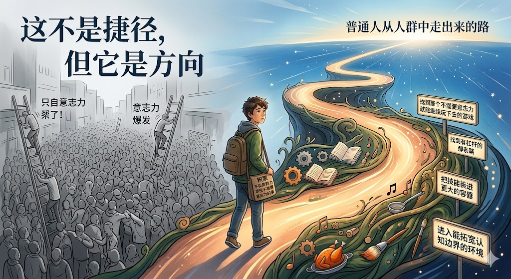 普通人想从人群中脱颖而出，不要光想着靠努力