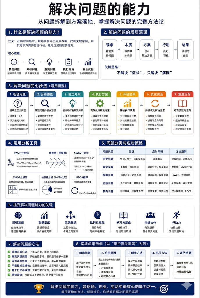 解决问题的能力：从问题拆解到方案落地，掌握解决问题的完整方法论