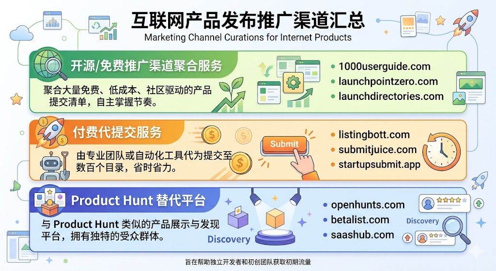 互联网产品发布推广渠道汇总