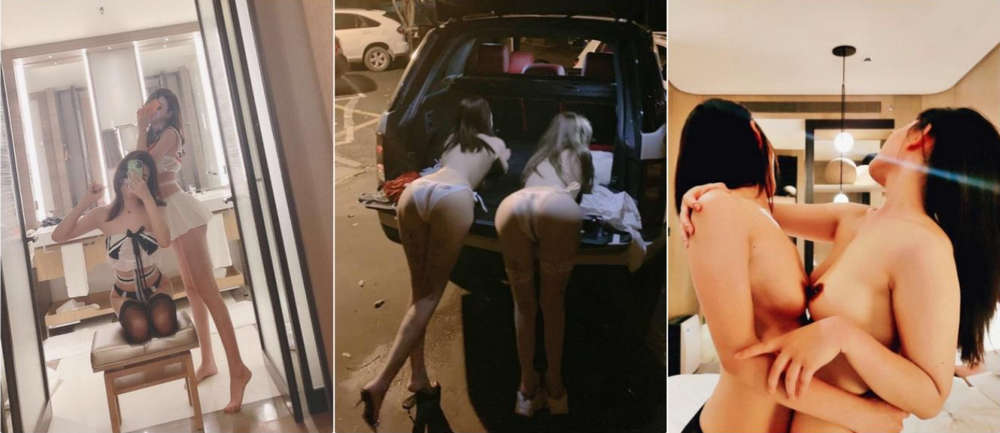 双飞调教极品姐妹花?高挑的身材 丝袜大长腿 一左一右！