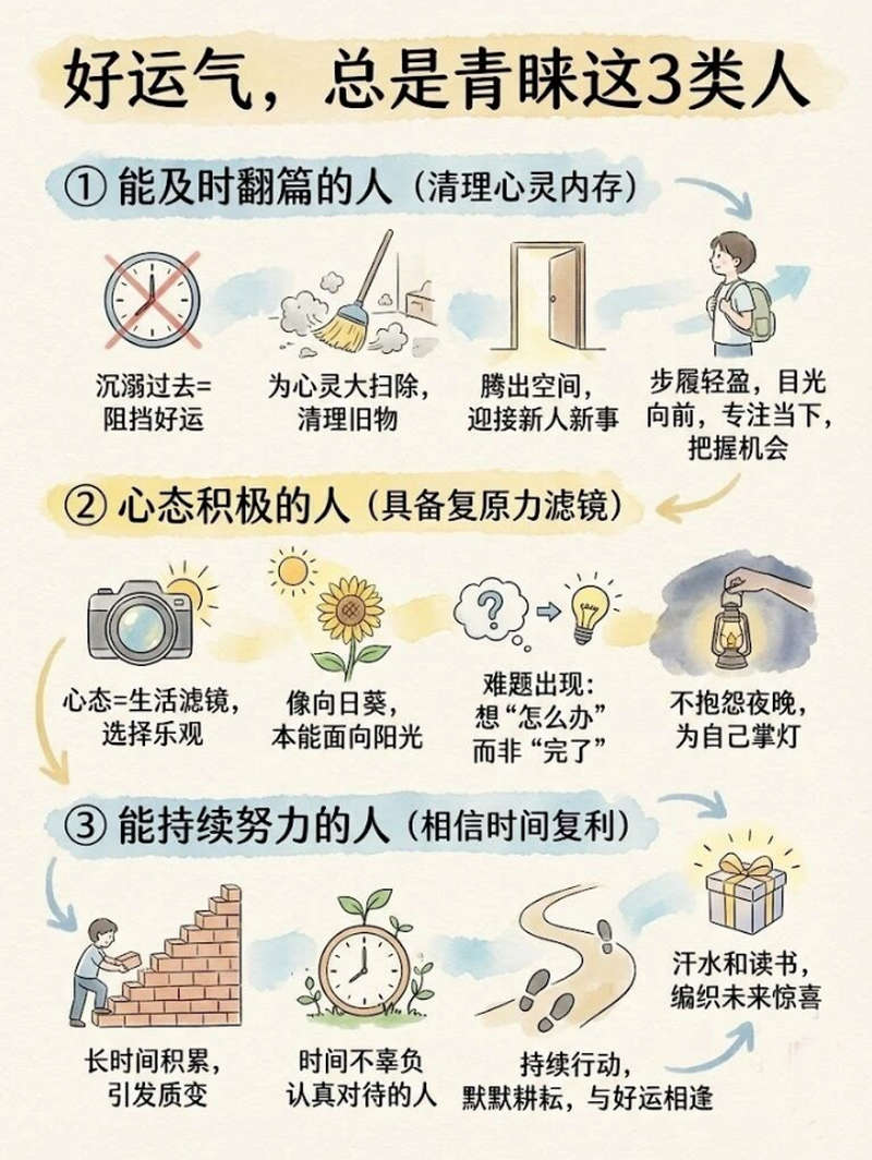 好运气，总是青睐这3类人