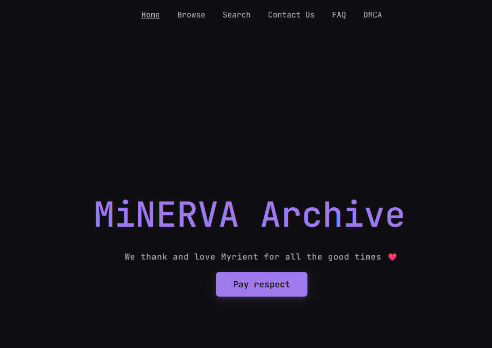 MiNERVA Archive，世界最大复古游戏资源库Myrient的BT种子完整备份镜像站