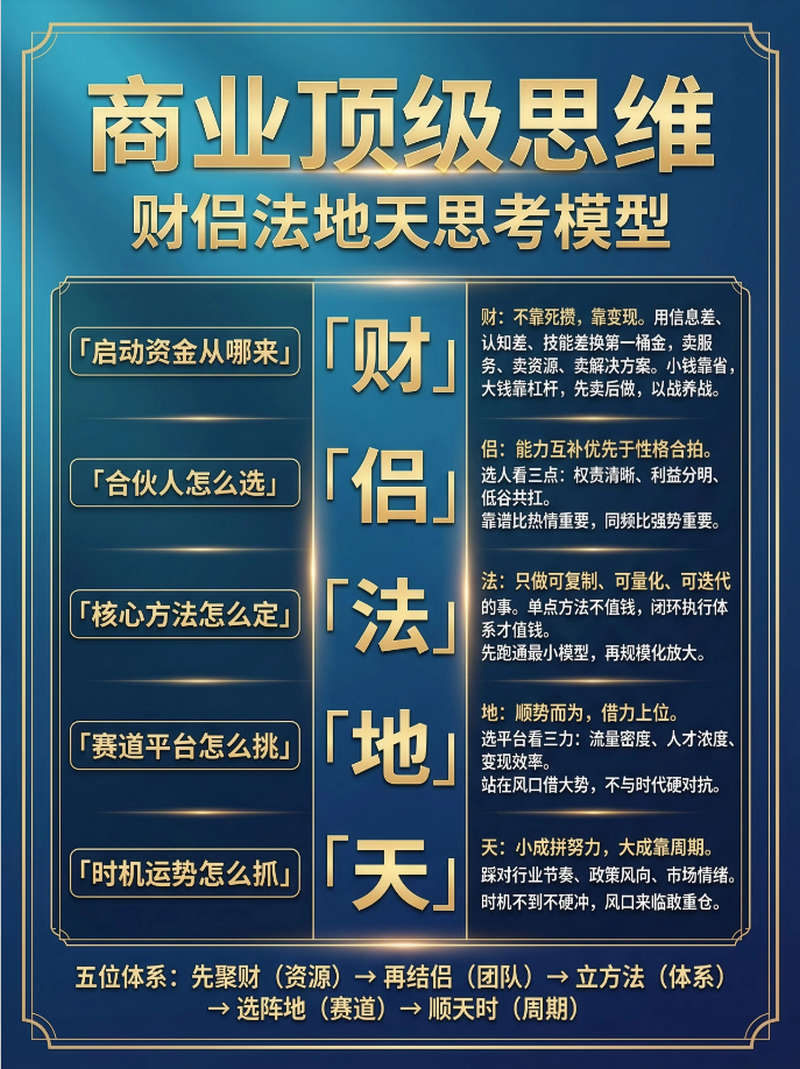 真正赚大钱的人，都在偷偷用这套模型
