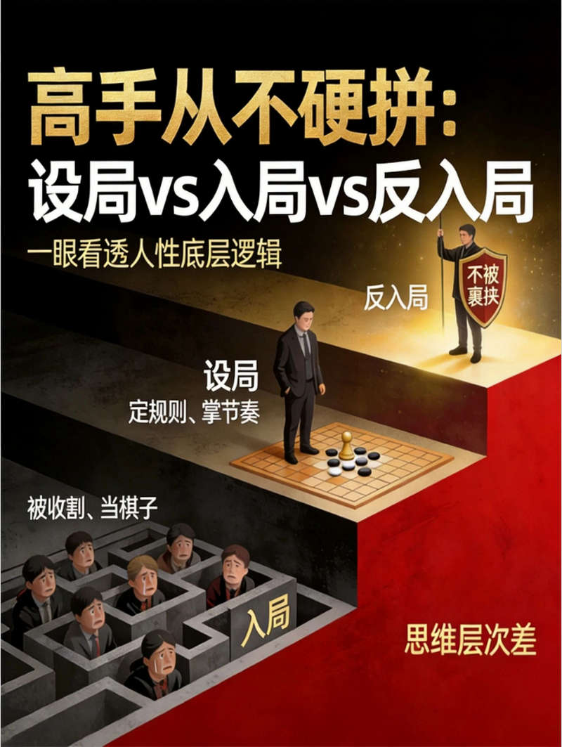 高手从不硬拼：设局 vs 入局 vs 反入局，一眼看透人性底层逻辑