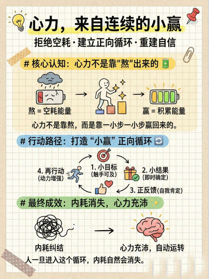 心力不是熬出来的，是“赢”出来的