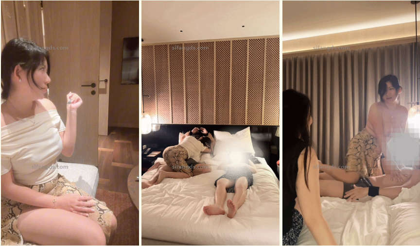 【抖音巨乳】李雅 最新双飞 老婆和情人一起服侍男主