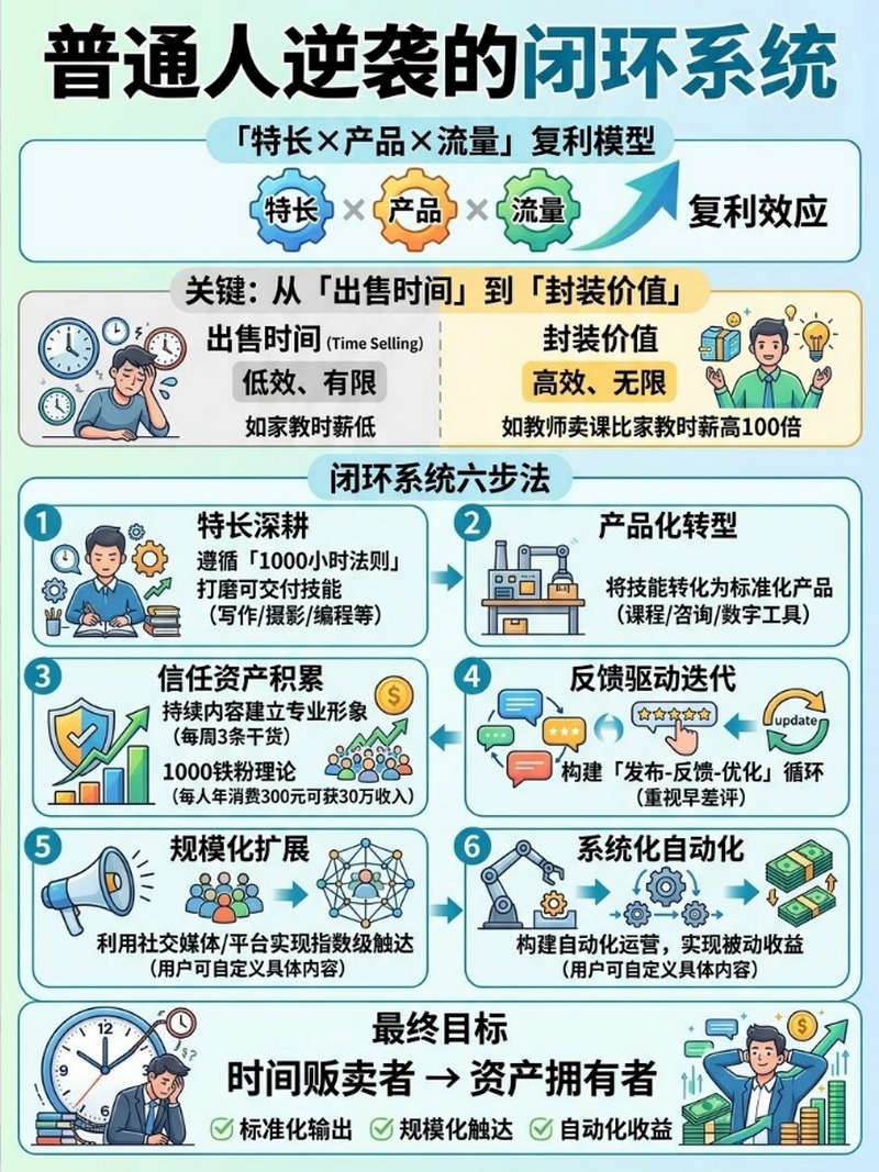 普通人逆袭的闭环系统