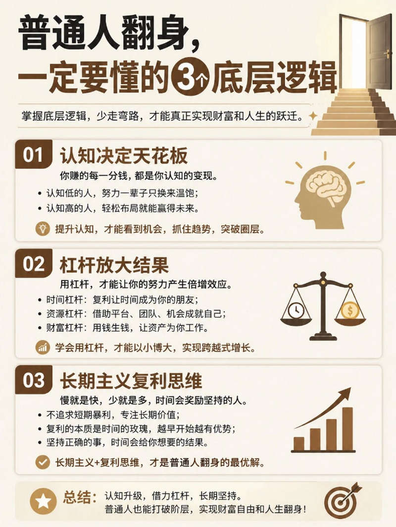 普通人翻身，一定要懂的3个底层逻辑