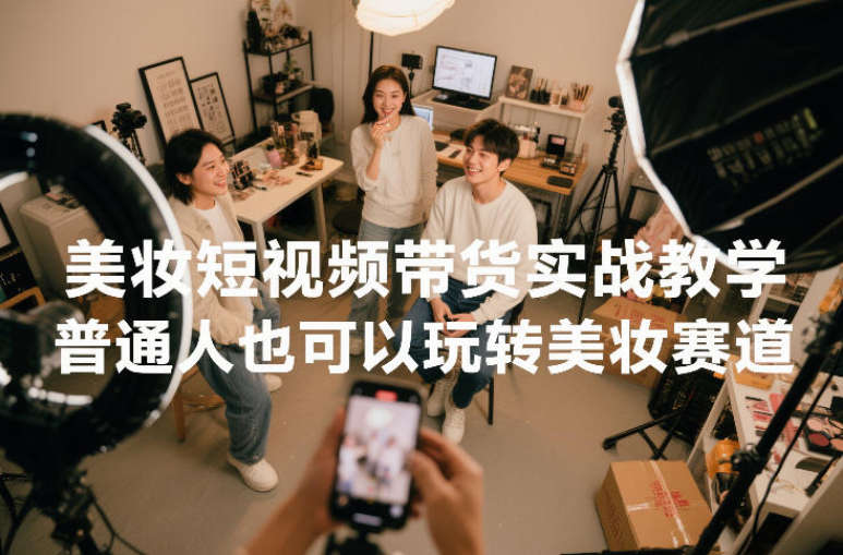 美妆短视频带货实战教学，普通人也可以玩转美妆赛道