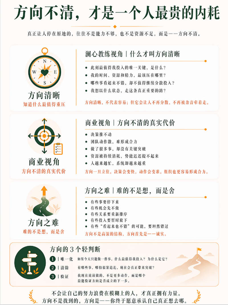 方向不清，才是一个人最贵的内耗