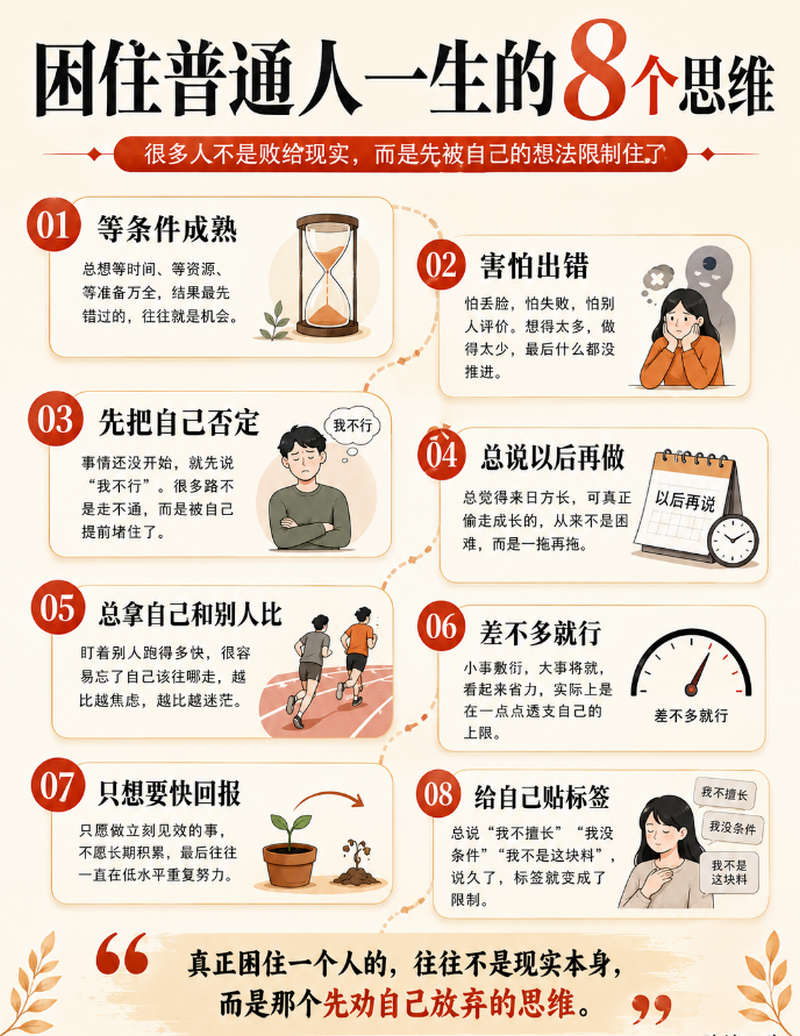 困住普通人一生的8个思维