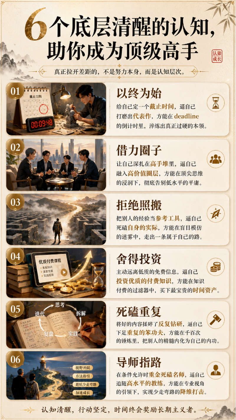 6个底层清醒的认知，助你成为顶级高手