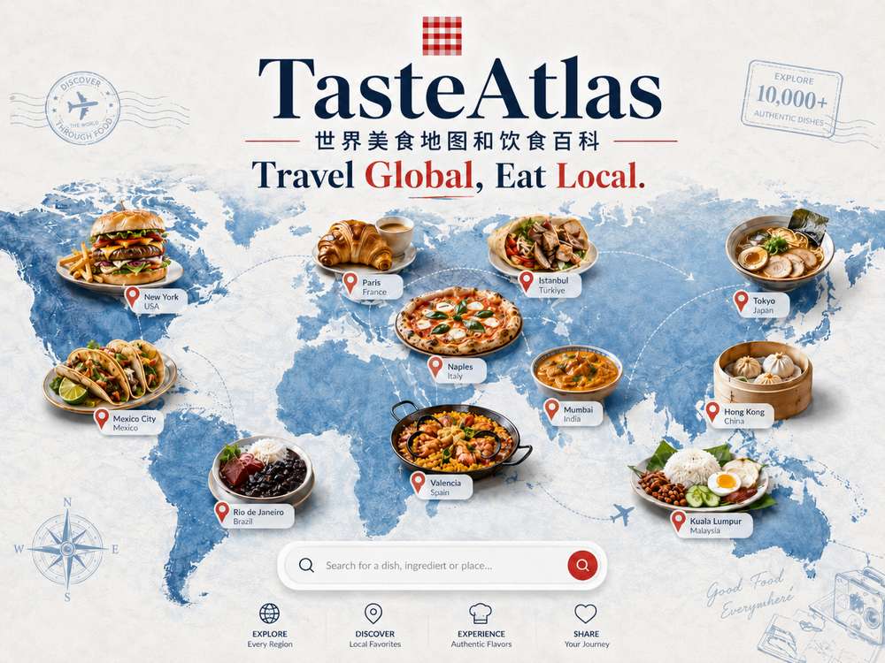 TasteAtlas：世界美食地图和饮食百科