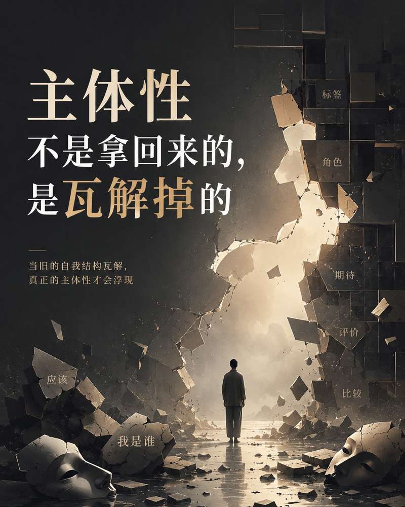 主体性不是拿回来的，是瓦解掉的。4层真相，从内耗到通透