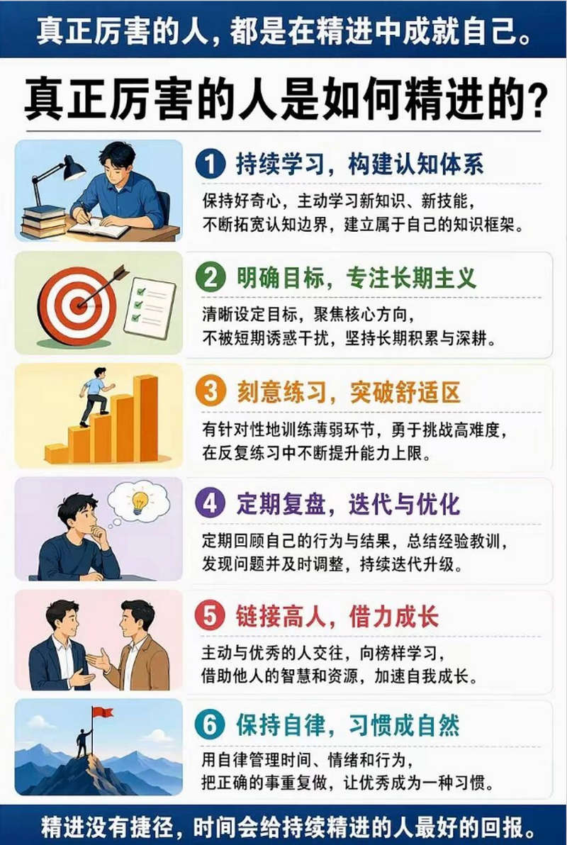 真正厉害的人，都是在精进中成就自己