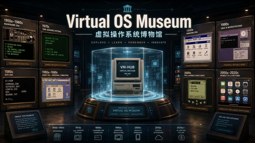The Virtual OS Museum，把1700+个操作系统装进一台虚拟机的“可运行博物馆”