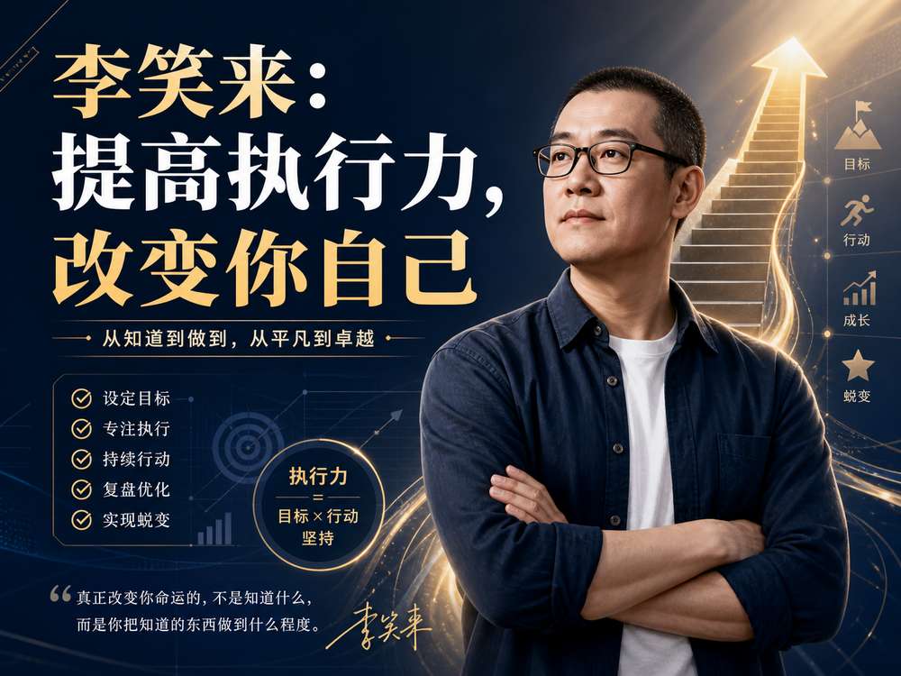 李笑来：提高执行力，改变你自己