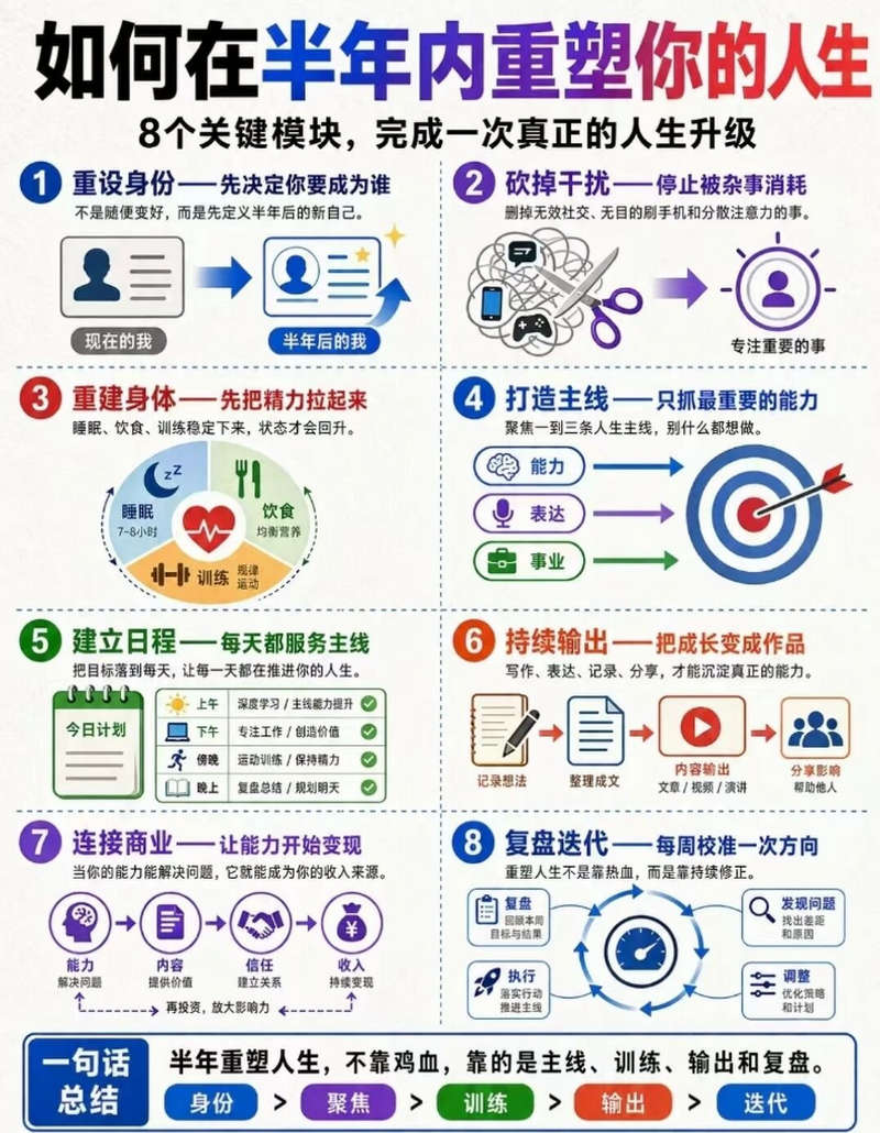 如何在半年内重塑你的人生