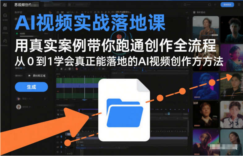 AI视频实战落地课，用真实案例带你跑通创作全流程，从0到1学会真正能落地的AI视频创作方法