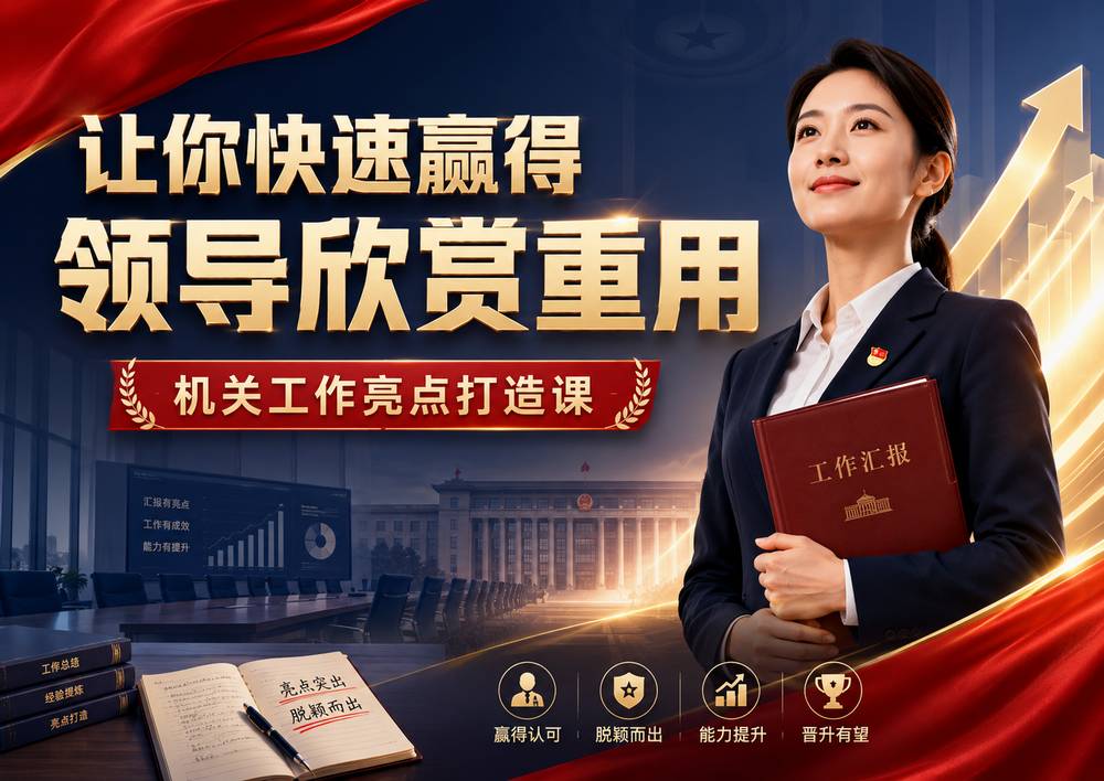 让你快速赢得领导欣赏重用  机关工作亮点打造课