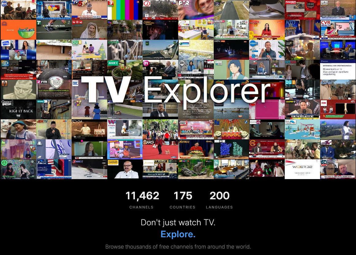 TV Explorer：全球直播电视浏览器，找回大屏上的“频道冲浪”体验