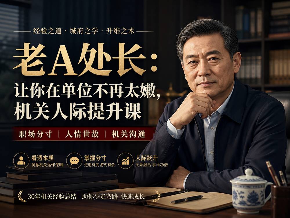 老A处长：让你在单位不再太嫩，机关人际提升课