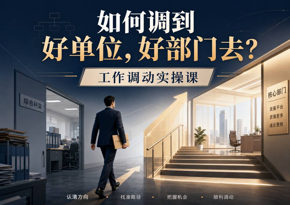 如何调到好单位，好部门去？工作调动实操课