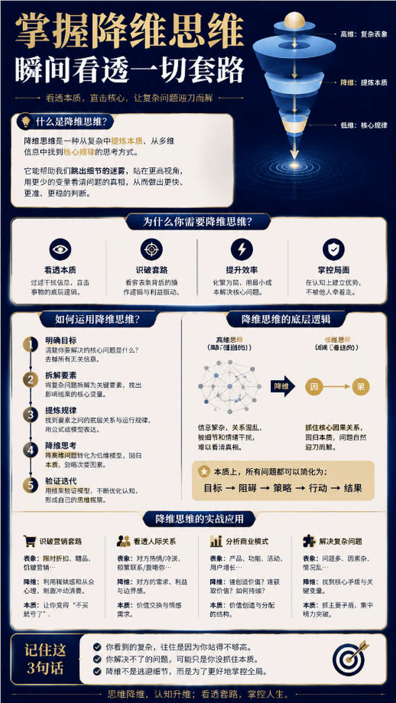 掌握降维思维，瞬间看透一切套路