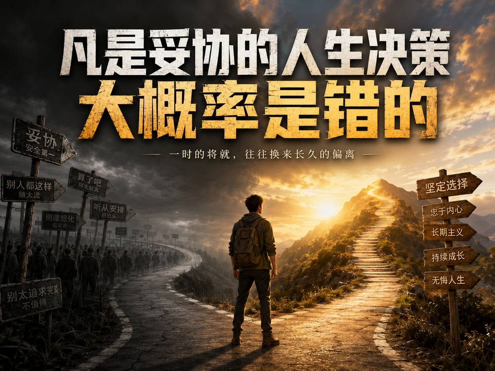 凡是妥协的人生决策大概率是错的