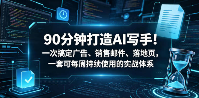 90分钟打造AI写手！一次搞定广告、销售邮件、落地页，一套可每周持续使用的实战体系【原创双语字幕】