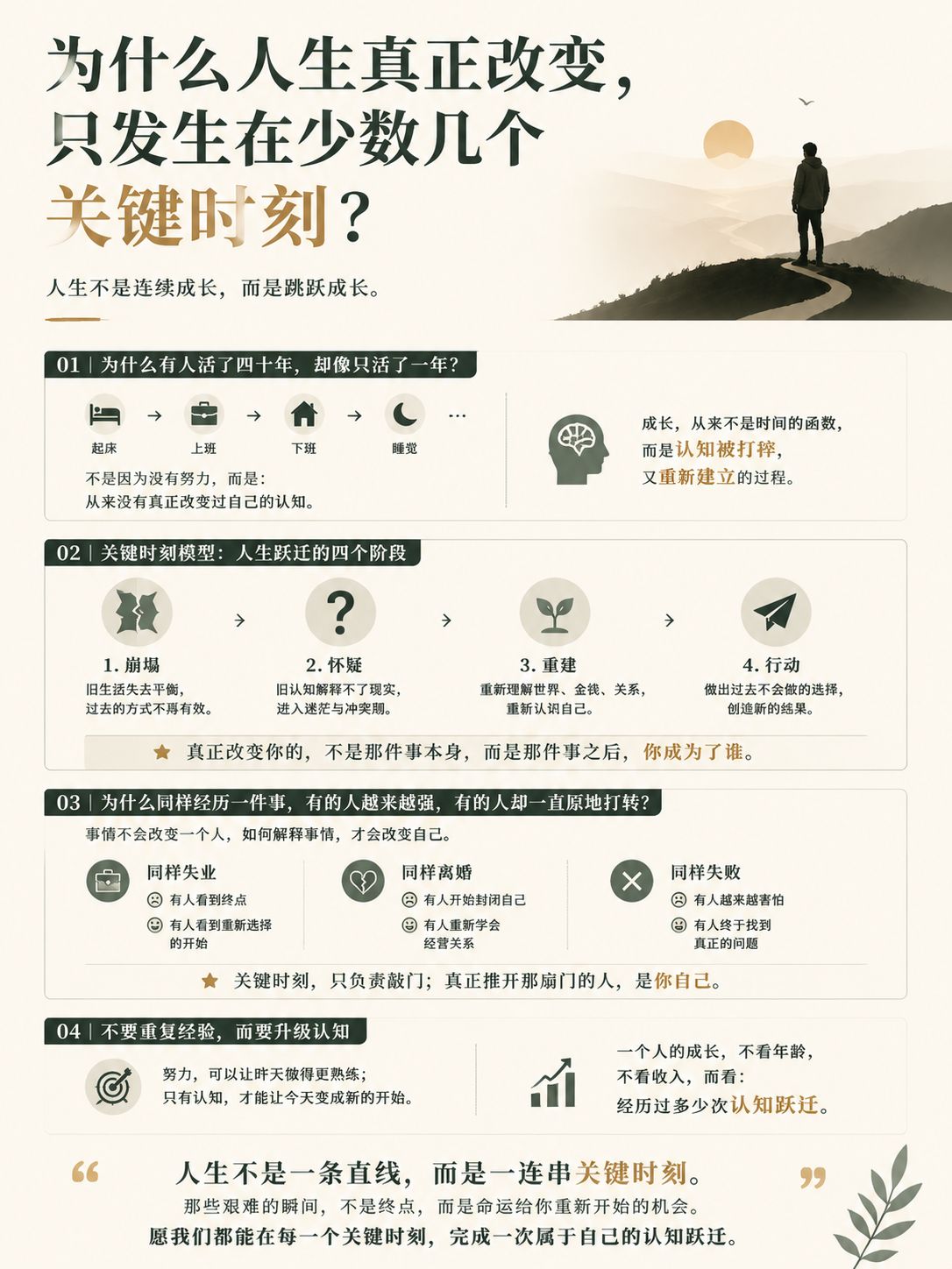 为什么人生真正改变，只发生在少数几个关键时刻？