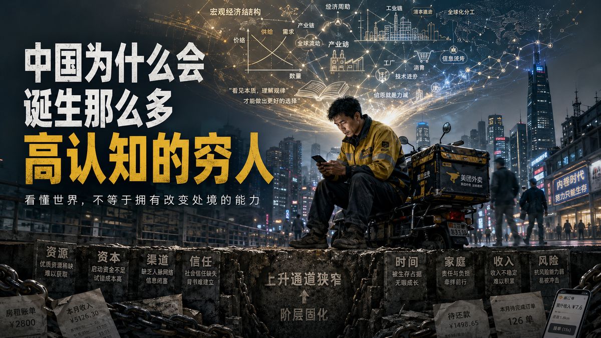中国为什么会诞生那么多高认知的穷人