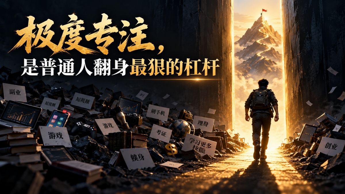极度专注，是普通人翻身最狠的杠杆
