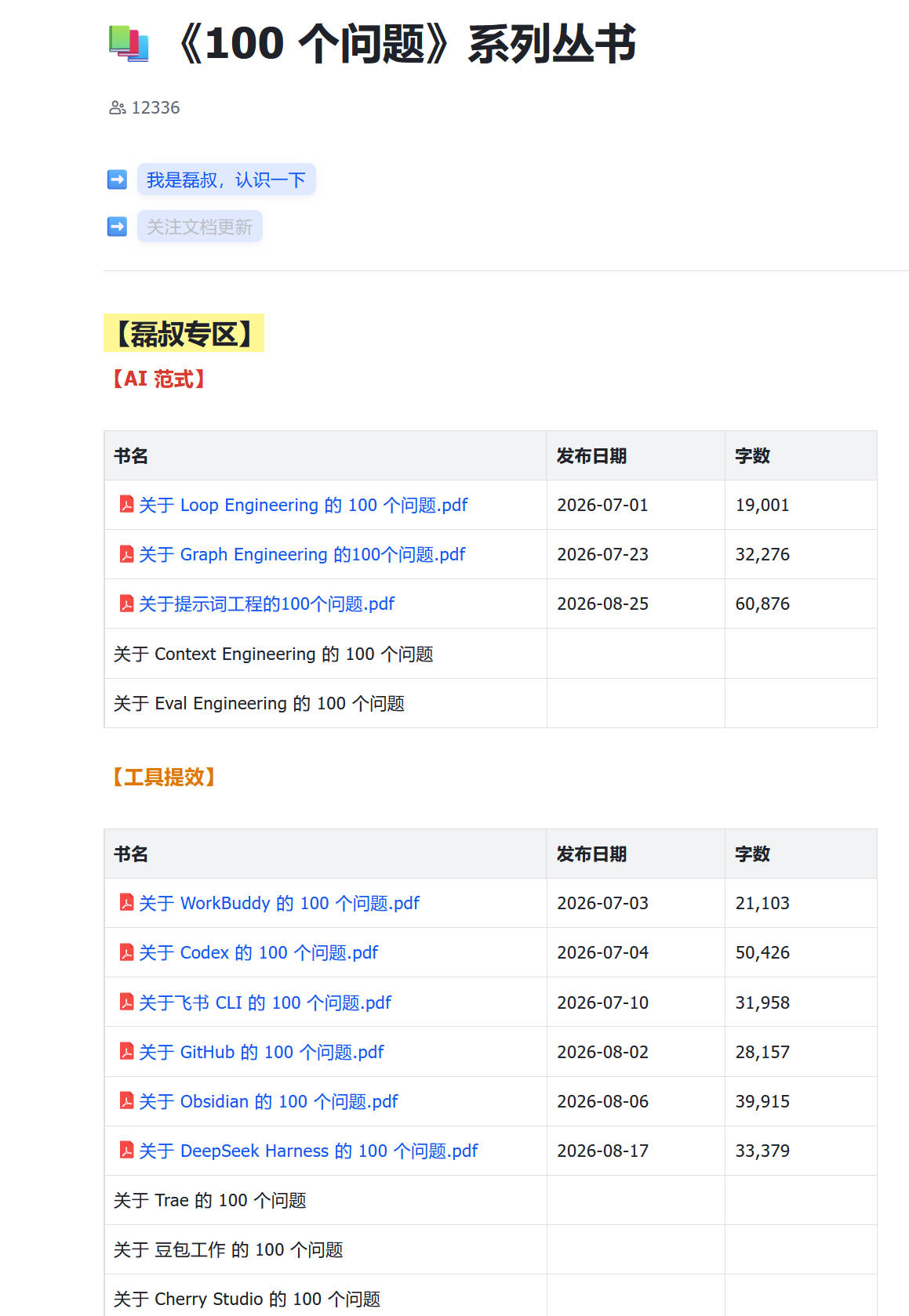 《100 个问题》系列丛书​
