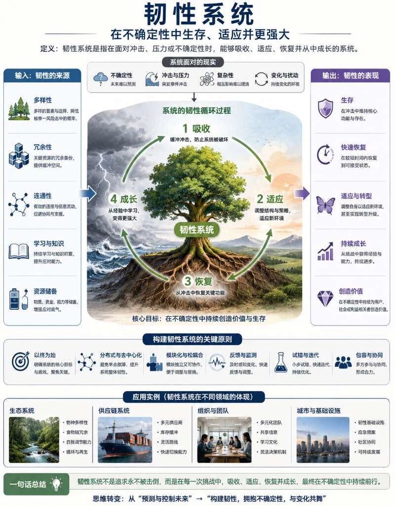 真正厉害的人，都有韧性系统，拥有高韧性系统，在不确定性中生存、适应性更强大