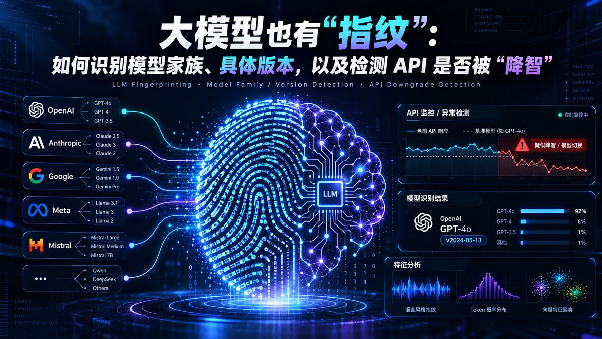 大模型也有“指纹”：如何识别模型家族、具体版本，以及检测 API 是否被“降智”