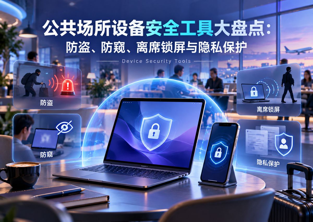 公共场所设备安全工具大盘点：防盗、防窥、离席锁屏与隐私保护