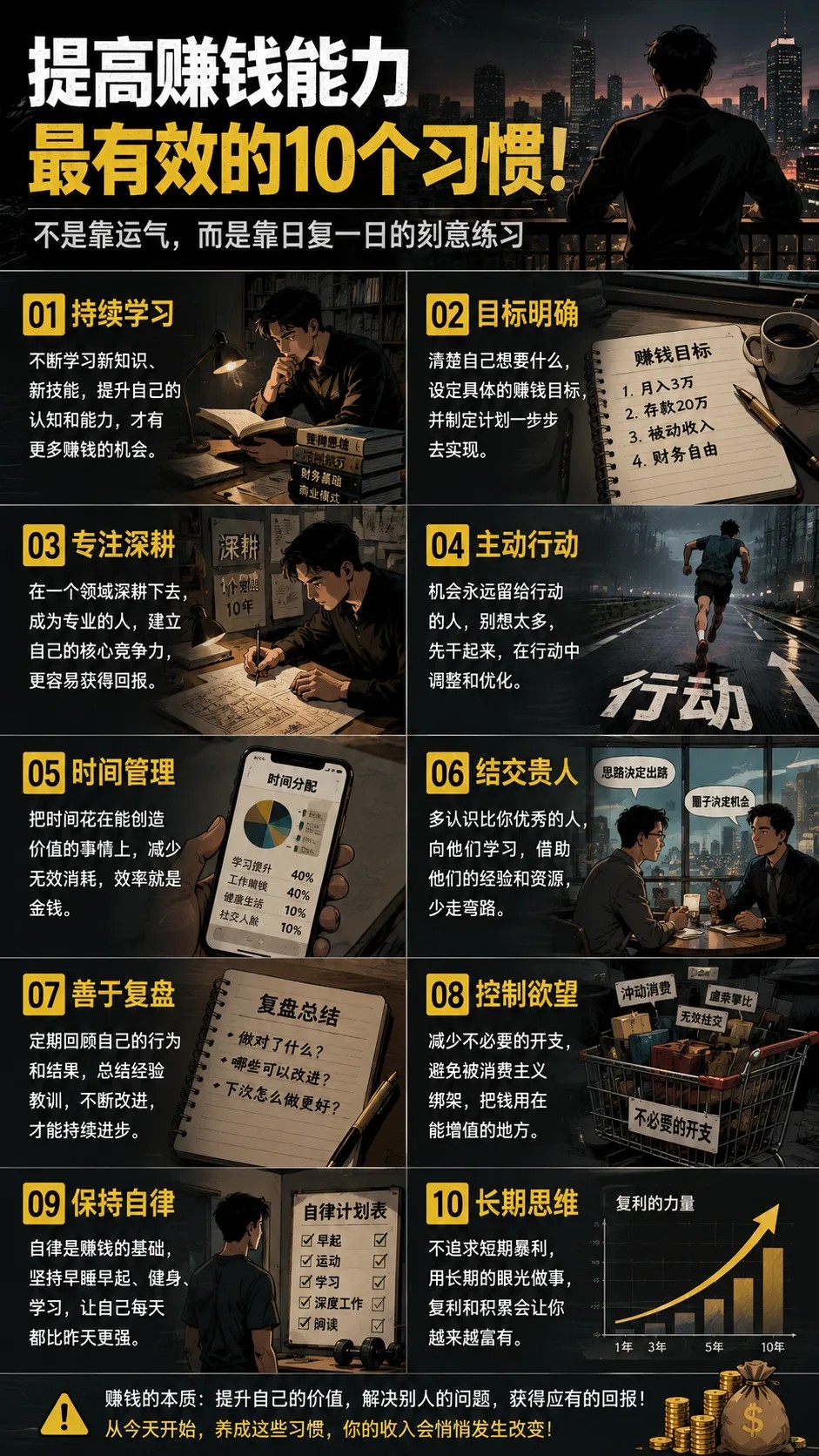 提高赚钱能力最有效的10个习惯！
