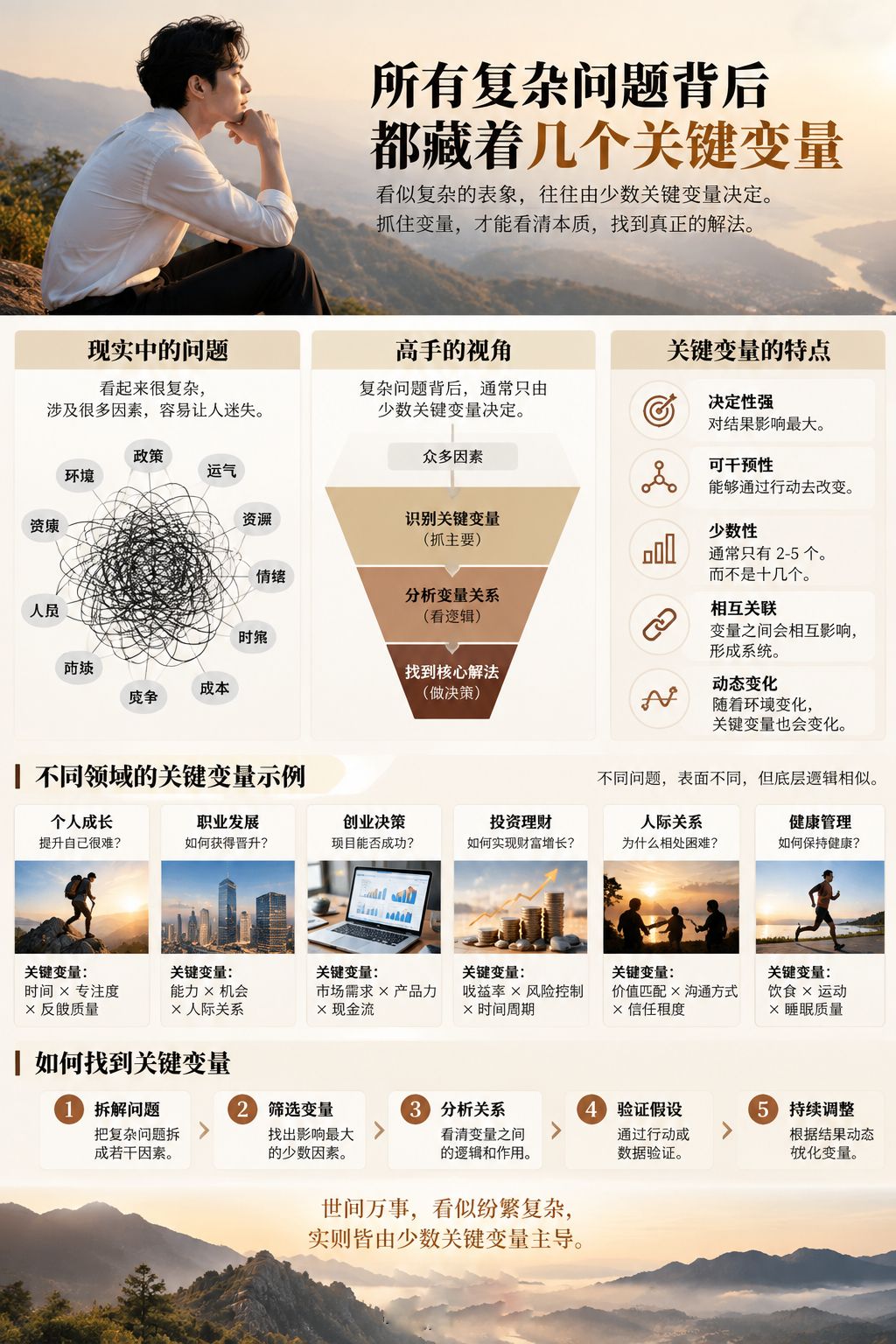 所有复杂问题背后，都藏着几个关键变量