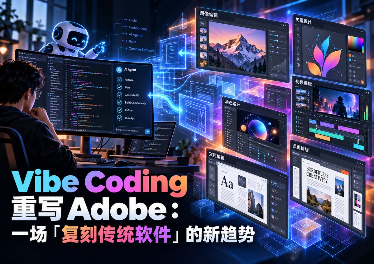 Vibe Coding 重写 Adobe：一场「复刻传统软件」的新趋势