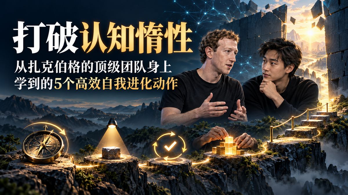 打破认知惰性：从扎克伯格这个顶级团队身上学到的5个高效自我进化动作