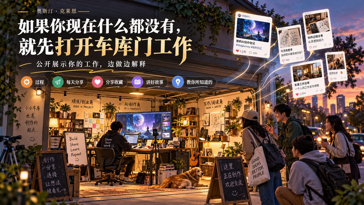 奥斯汀·克莱恩：如果你现在什么都没有，就先打开车库门工作