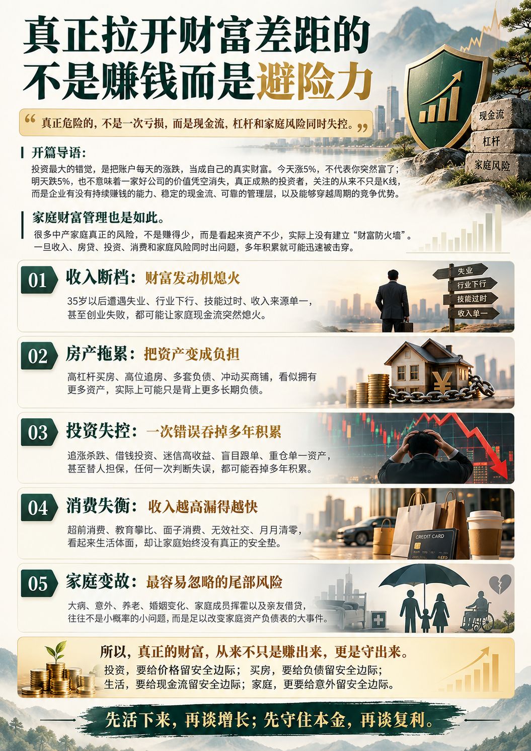 真正拉开财富差距的不是赚钱而是避险力